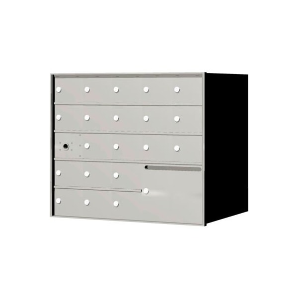 Florence Mfg Co Florence 4B+ Horizontal Mailbox, 28" H, 20 Mailbox, 1 Outgoing, Front Load, Aluminum, USPS 140055OUA - main